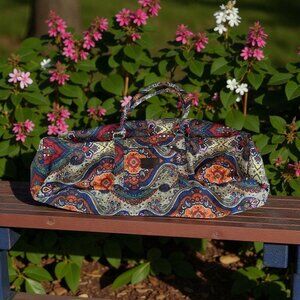 KINDFOLK Multicolor Paisley Canvas Tote Carry Yoga Mat Bag